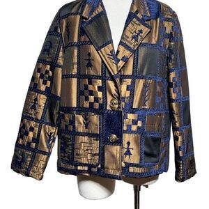 Expose Jacket Chenille Blazer Tapestry Blazer Patchwork Size Medium